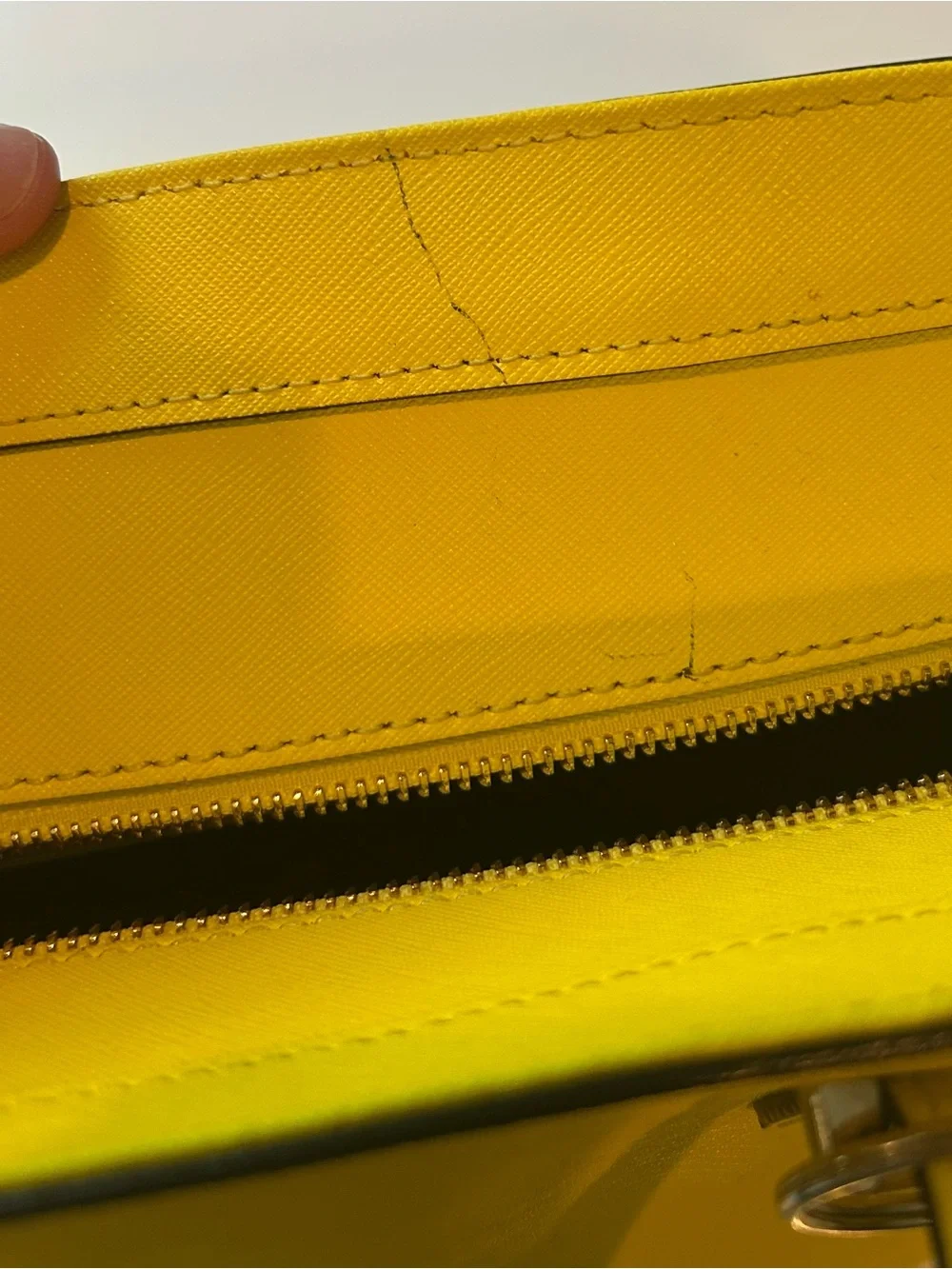 kate spade Lemon Yellow Saffiano Leather Tote